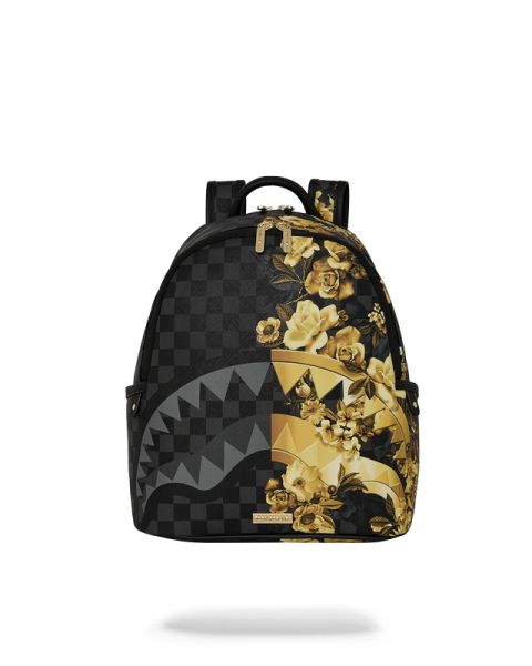 Sprayground Gold Floral Remix Savage Backpack