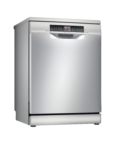 Bosch Series 6 Free-Standing Dishwasher, 8 Programs, 13 Place Settings, SMS6ECI38M - Silver Inox