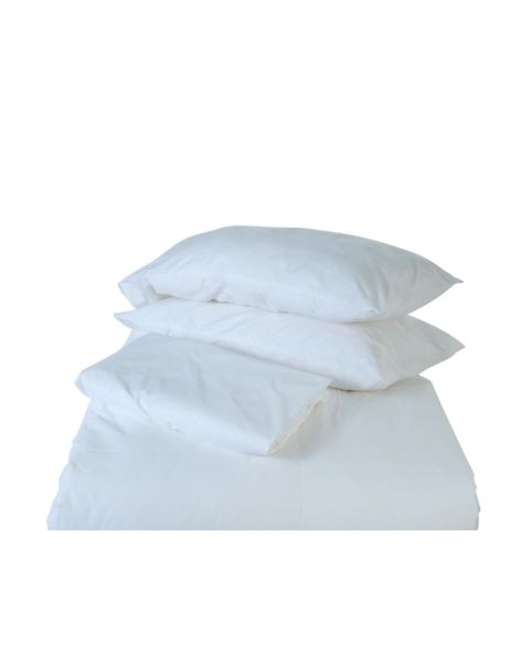 Double Cotton Bedding Set - White