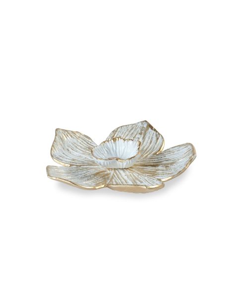 Lotus décor - Gold - White Washed