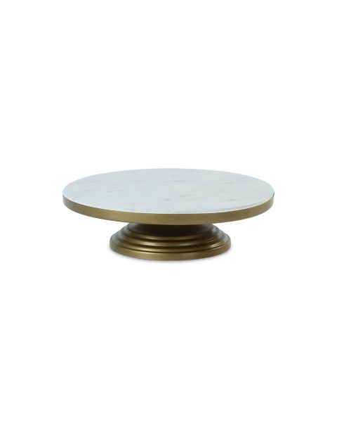 Marble cake stand - Gold & White