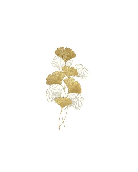 Metal petal leaves wall décor - Gold