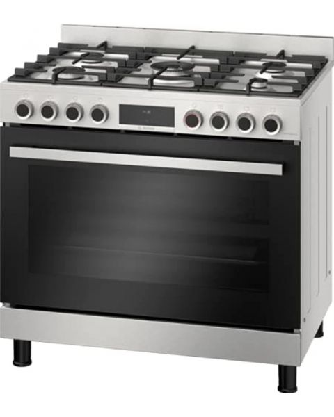 Bosch 5 Burners Gas Cooker, 90x60, HIZ5G7W50M - Stainless Steel
