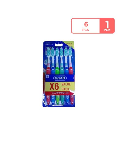Oral-B All Rounder Toothbrushes Set of 3 Pieces Medium