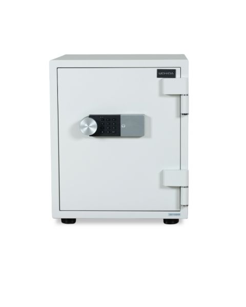 Fire Resistant Safe Digital Push button+Key +Handknob-Cream White