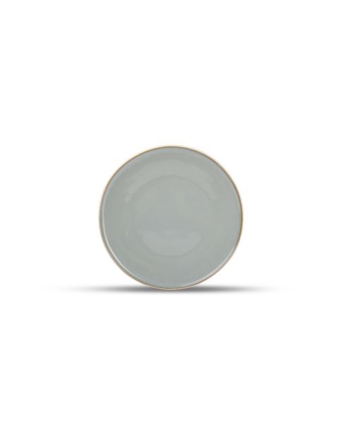 Eden Round Plate 22.5Cm - Green/Grey