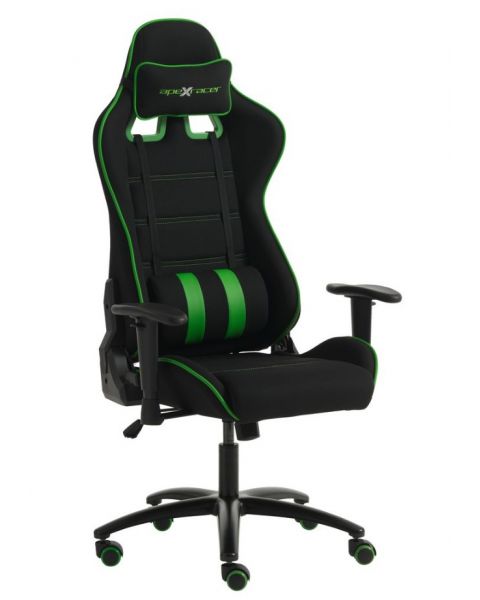 Gaming chair LAMDRUP black/green mesh