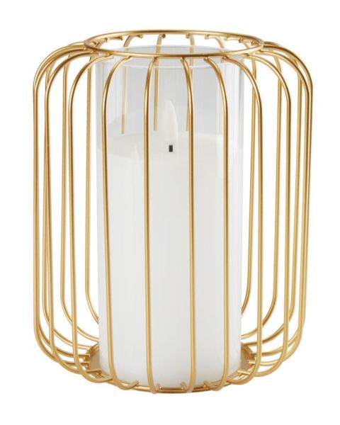 Hurricane KRESTER Ø15xH18cm gold w/LED