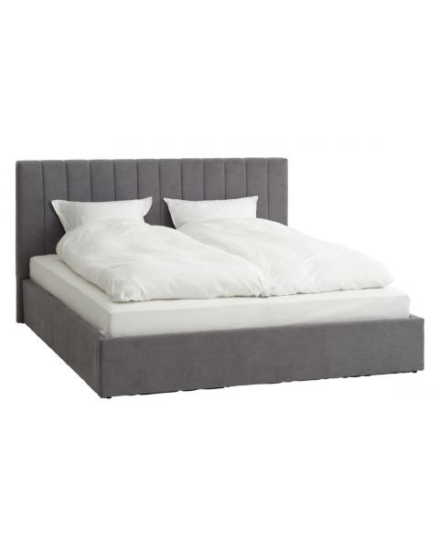 إطار سرير AGERFELD - مقاس 180×200، نسيج رمادي داكن