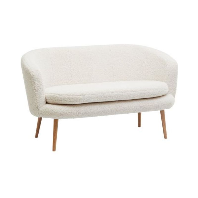 Sofa GISTRUP 2 seater off-white fabric