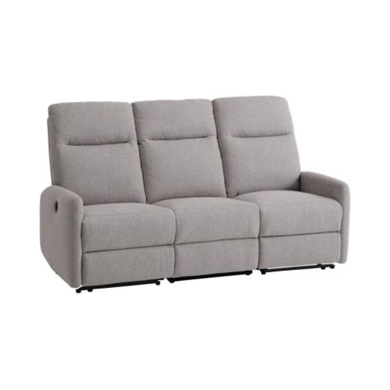 Sofa VONSILD 3-seater electric reclining light grey