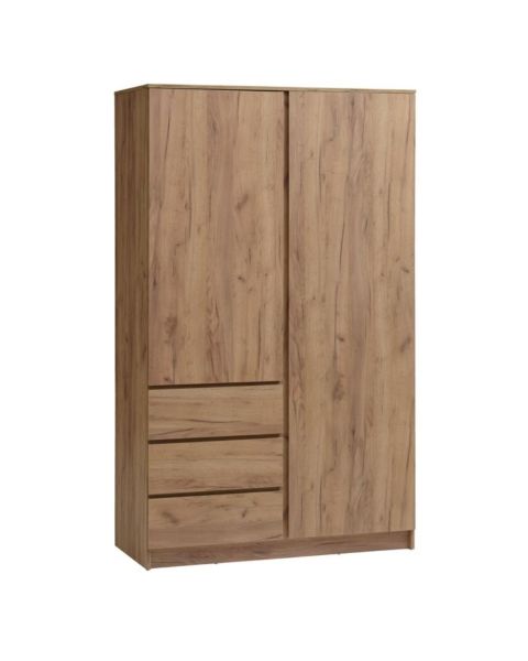 Wardrobe LIMFJORDEN 120x200 combi natural oak colour