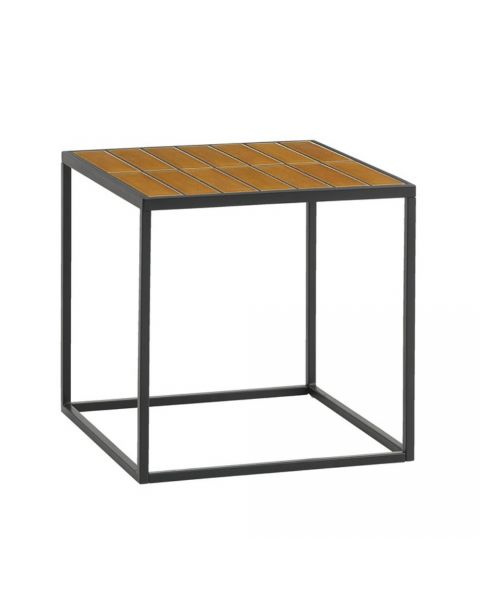 طاولة جانبية HARSTAD - مقاس 43x47، أصفر داكن، أسود