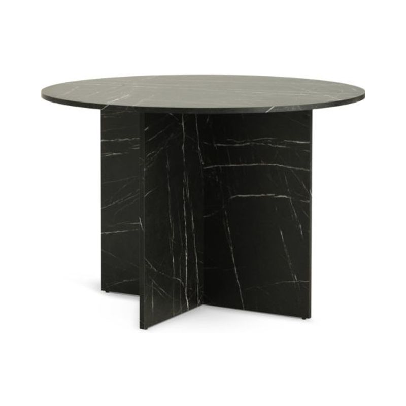 Dining table KRONDAL Ø110 marble black colour
