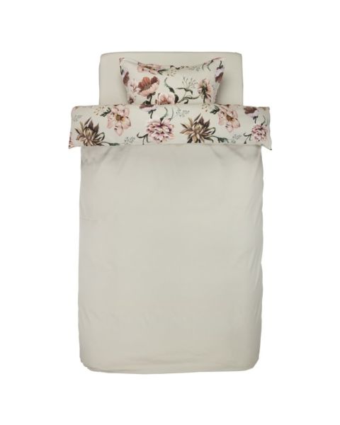 Sateen duvet cover set with sheet ESTHER 140x200 natura
