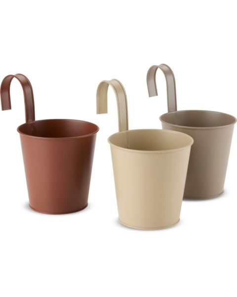 وعاء نبات BILLEللشرفة - قطر 12 سم × ارتفاع 19 سم، قطعة واحدة (تصاميم متنوعة)