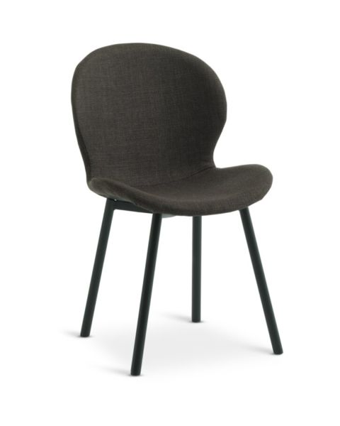 كرسي طعام GEVNINGE - نسيج بني داكن/أسود