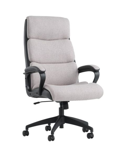 كرسي مكتب MARBJERG - رمادي / جلد اصطناعي أسود