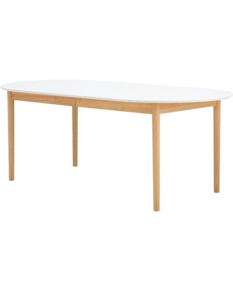 طاولة طعام MARSTRAND - أبعاد 100×200/280 سم، أبيض / بيج