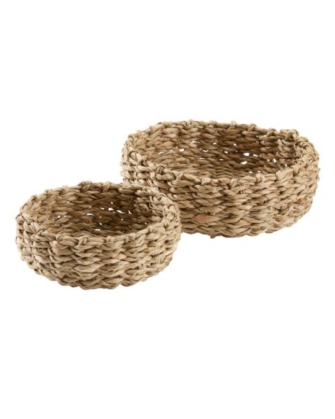 صحن KANGOS من عشب البحر للمتعلقات الصغيرة - قطر 9/12 سم، طقم من قطعتين