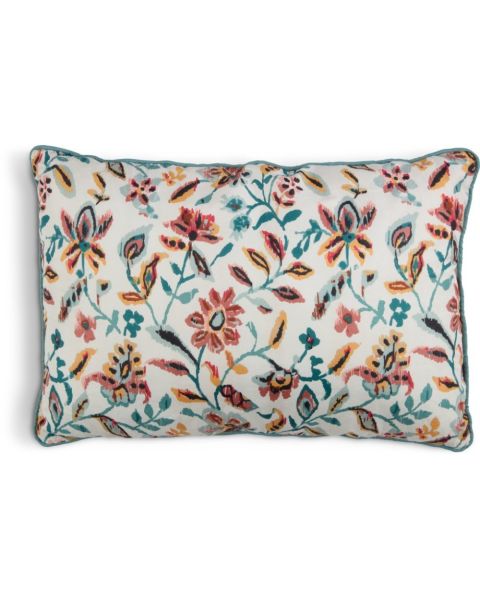 وسادة KAMILLE - مقاس 35×50 سم، أبيض/بترولي