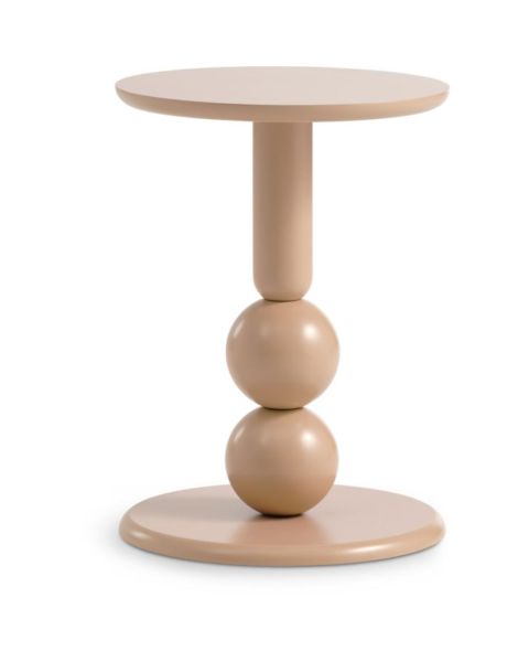 طاولة جانبية LUNDE - قطر 33 سم، بيج داكن