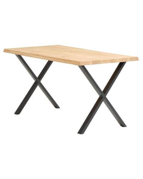 طاولة طعام ROSLEV - مقاس 80×140، بلوط طبيعي/أسود