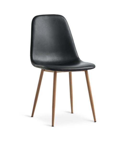 كرسي طعام JONSTRUP - جلد اصطناعي أسود/بلوط color