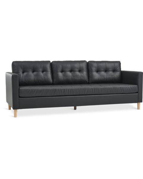 صوفا FALSLEV ثلاثية المقاعد - جلد اصطناعي أسود