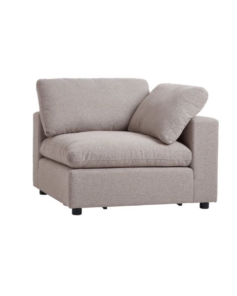 وحدة صوفا LYBY طرف زاوية - نسيج أصفر رملي