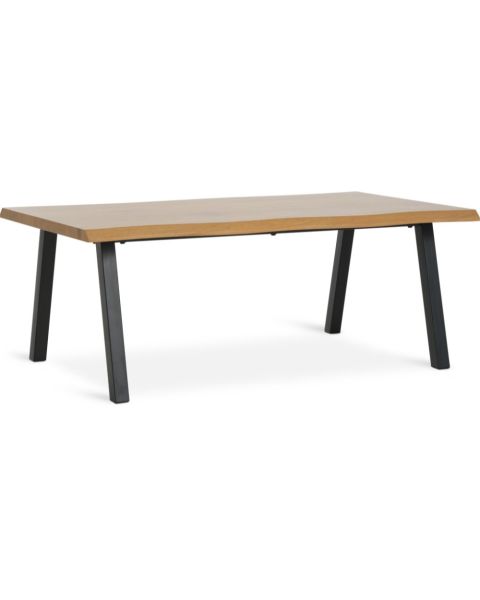 Coffee table HALSKOV 70x120 oak colour/black