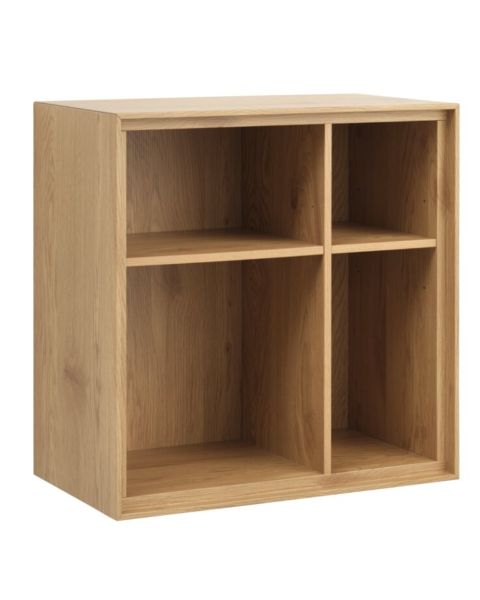 خزانة GEDSER بـ4 أقسام، لون خشب بلوط كثيف