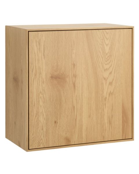 خزانة GEDSER بباب واحد ورف واحد - لون خشب بلوط كثيف