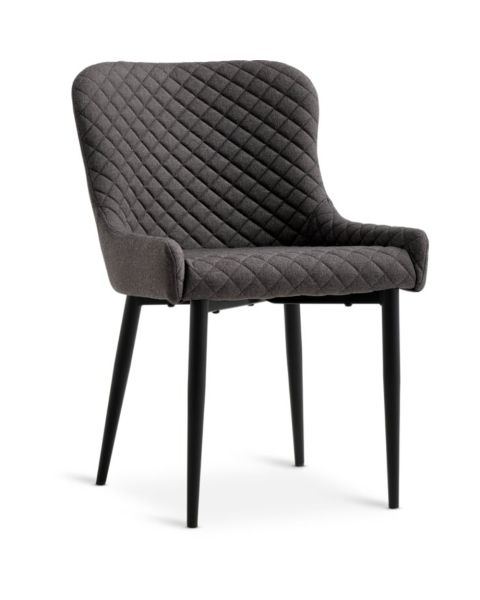 كرسي طعام PEBRINGE، رمادي/أسود