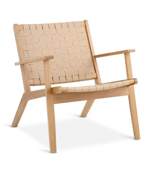 Armchair VADEHAVET natural fabric/oak