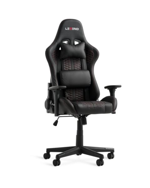 كرسي ألعاب NIBE - جلد اصطناعي أسود/أحمر