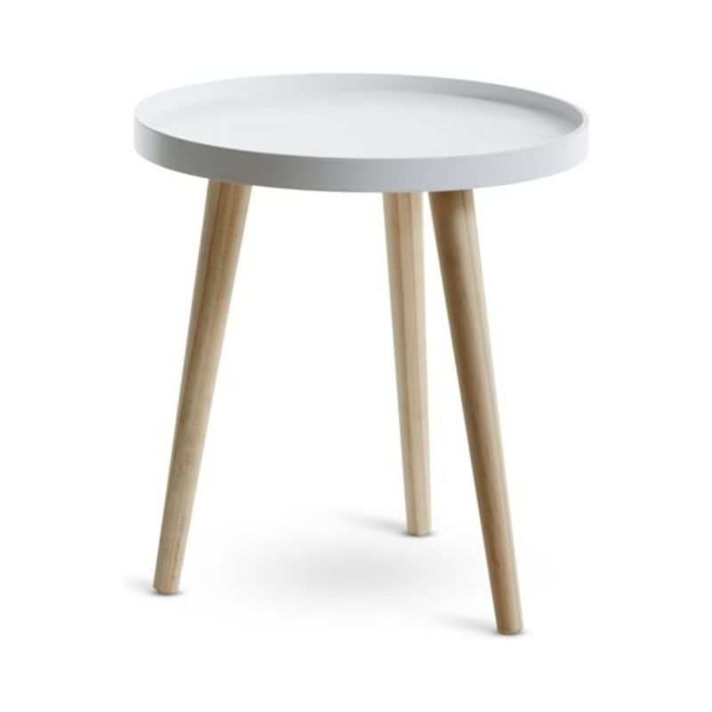 End table BAKKEBJERG 40 white/natural