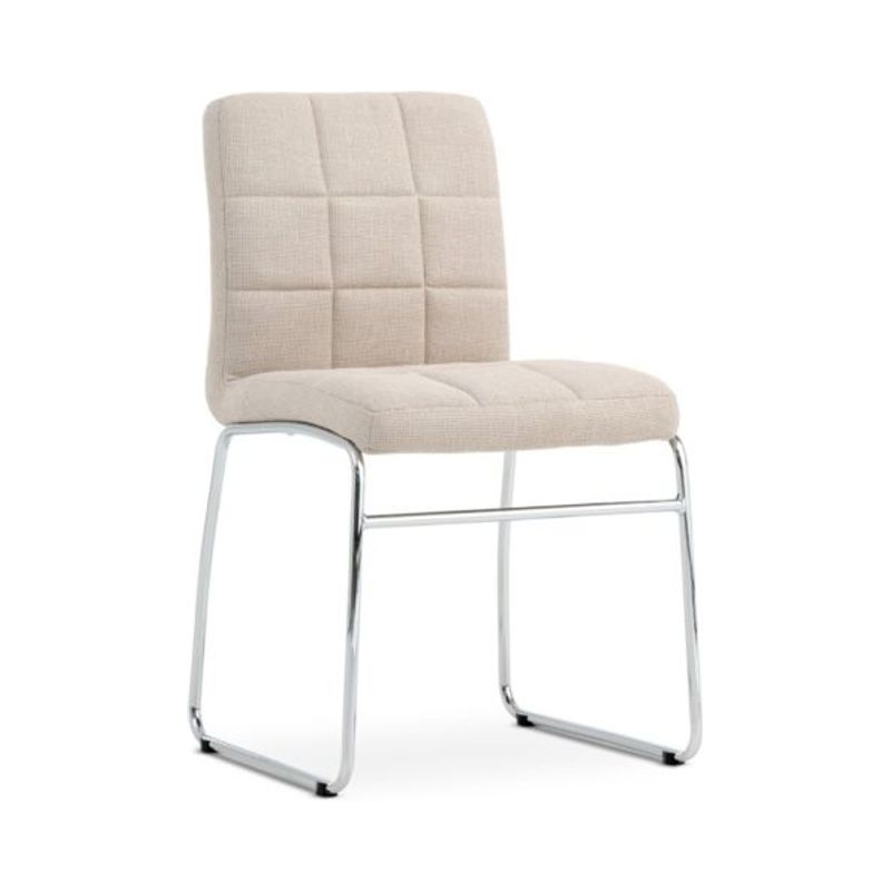 Dining chair HAMMEL beige fabric/chrome