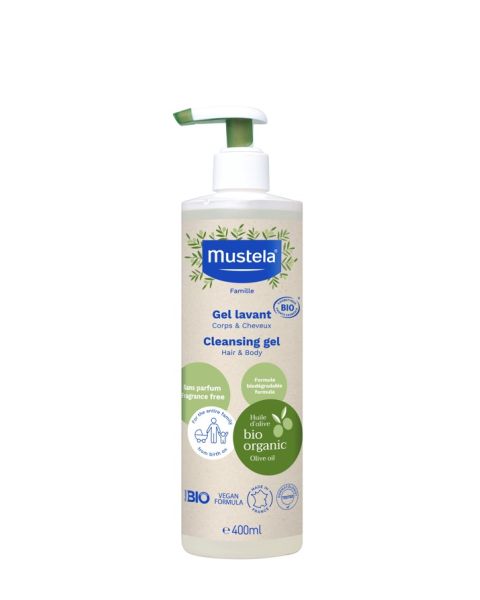 Mustela Bio Organic Cleansing Gel Hair & Body 400ml
