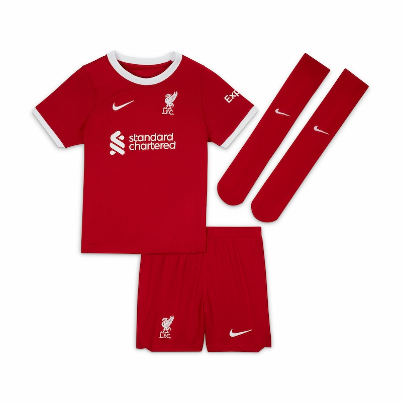 Liverpool F.C. 2023/24 Home Kid's Nike Dri-Fit 3 Piece Kit