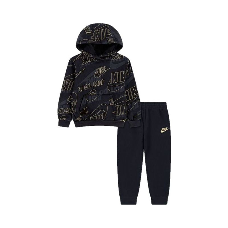 nike hoodie and sweatpants set black