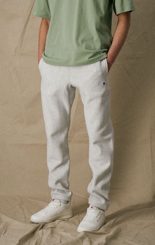 Elasticated Cuffs Reverse Weave Joggers