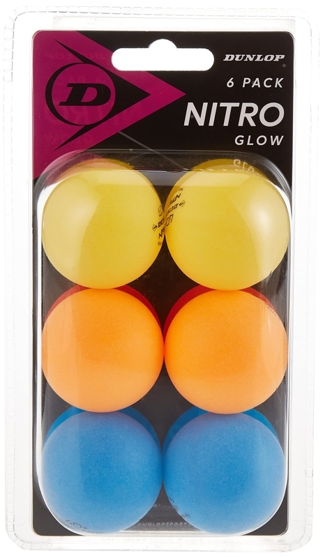 Dunlop Table Tennis Balls 40 Nitro Glow X6