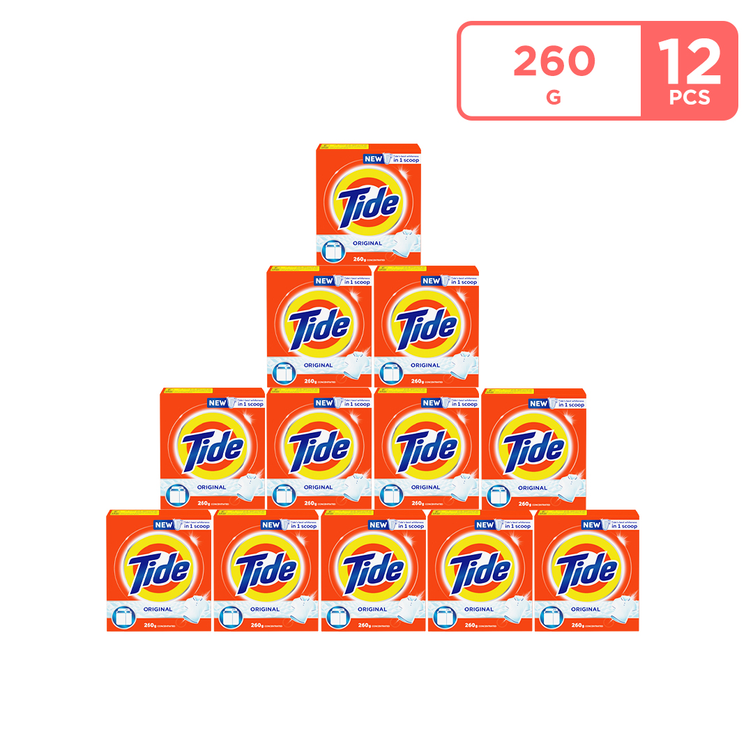 Tide Orignal Scent Laundry Powder Detergent 260 g * 12 PCS