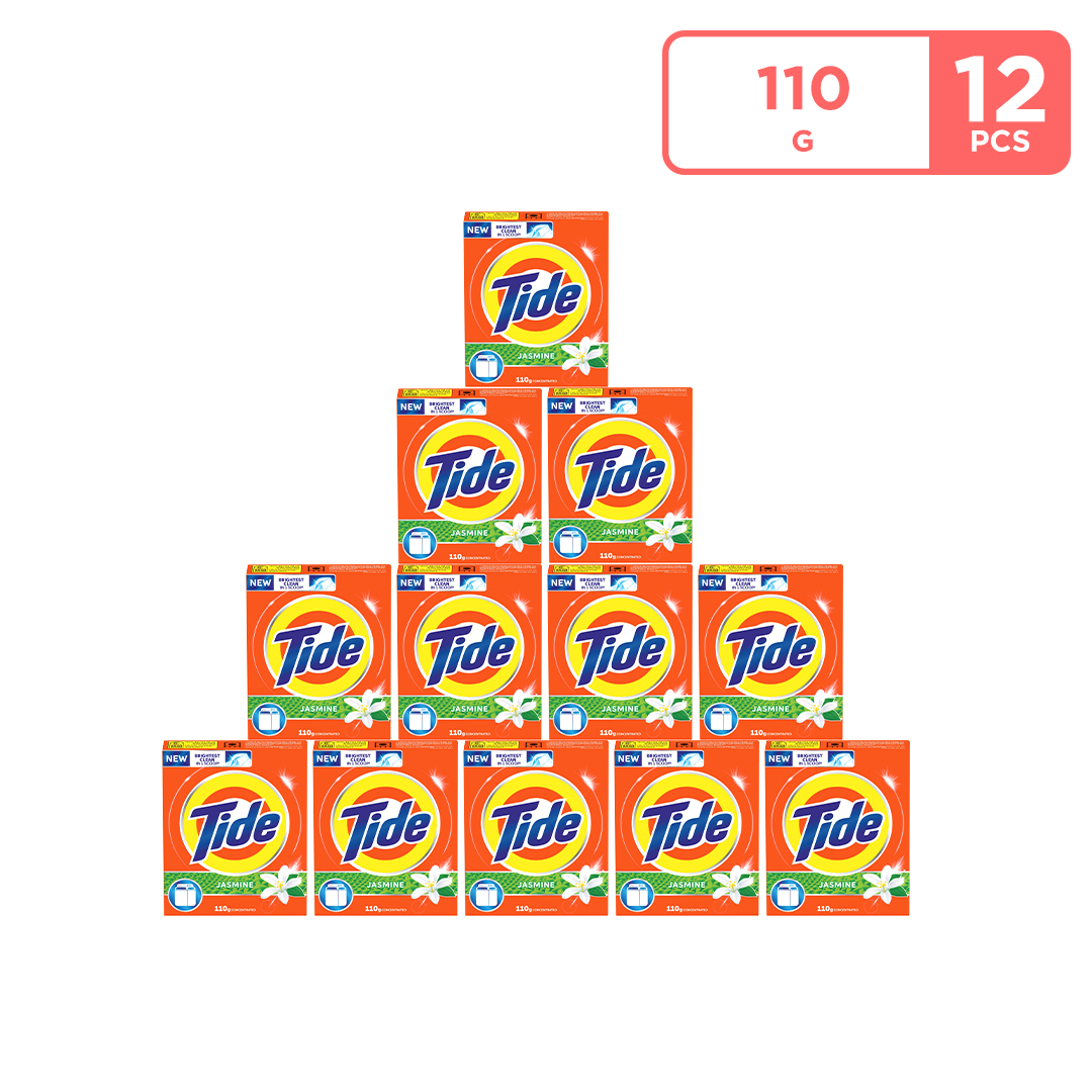 Tide with Jasmine Scent Laundry Powder Detergent 110 g * 12 PCS