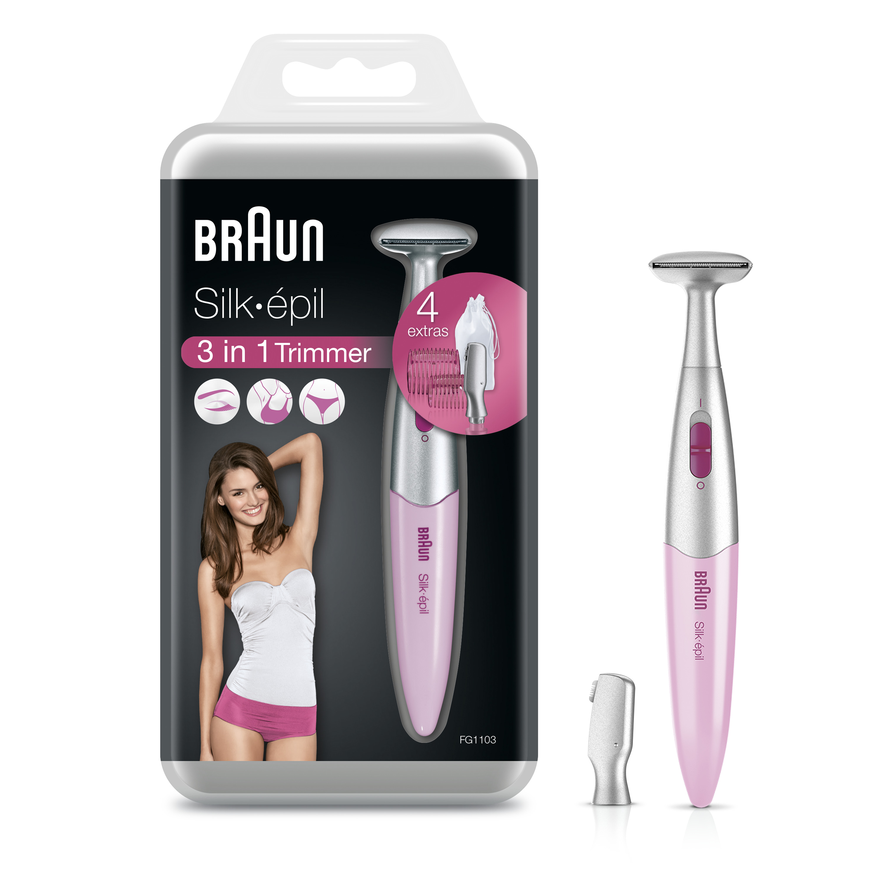 Braun Silk-epil 3 in 1 Bikini Trimmer with 4 Extras - FG1100