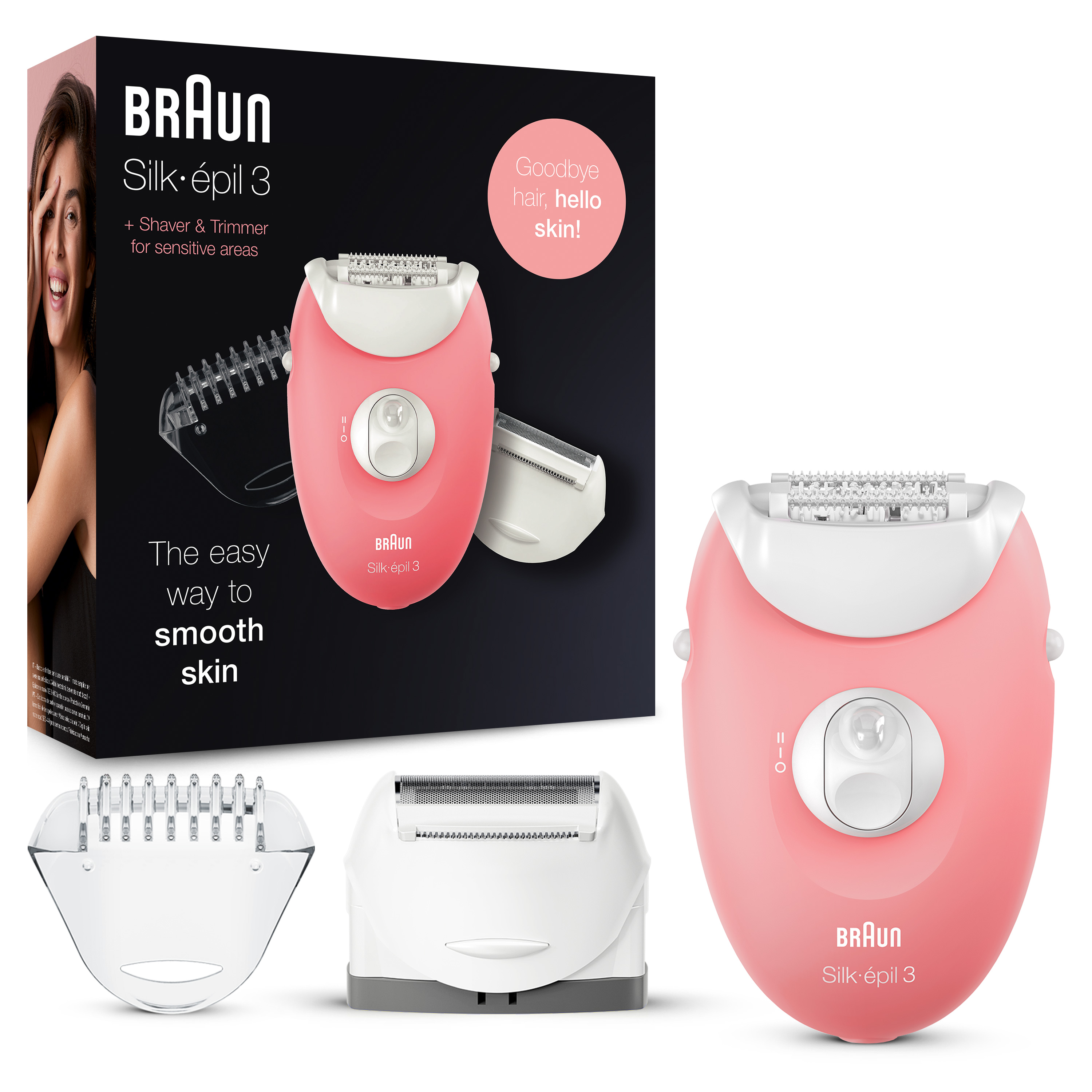 Braun Se 3440 Silk-Ã©pil 3 Starter 3 In 1 Hair Removal Epilator