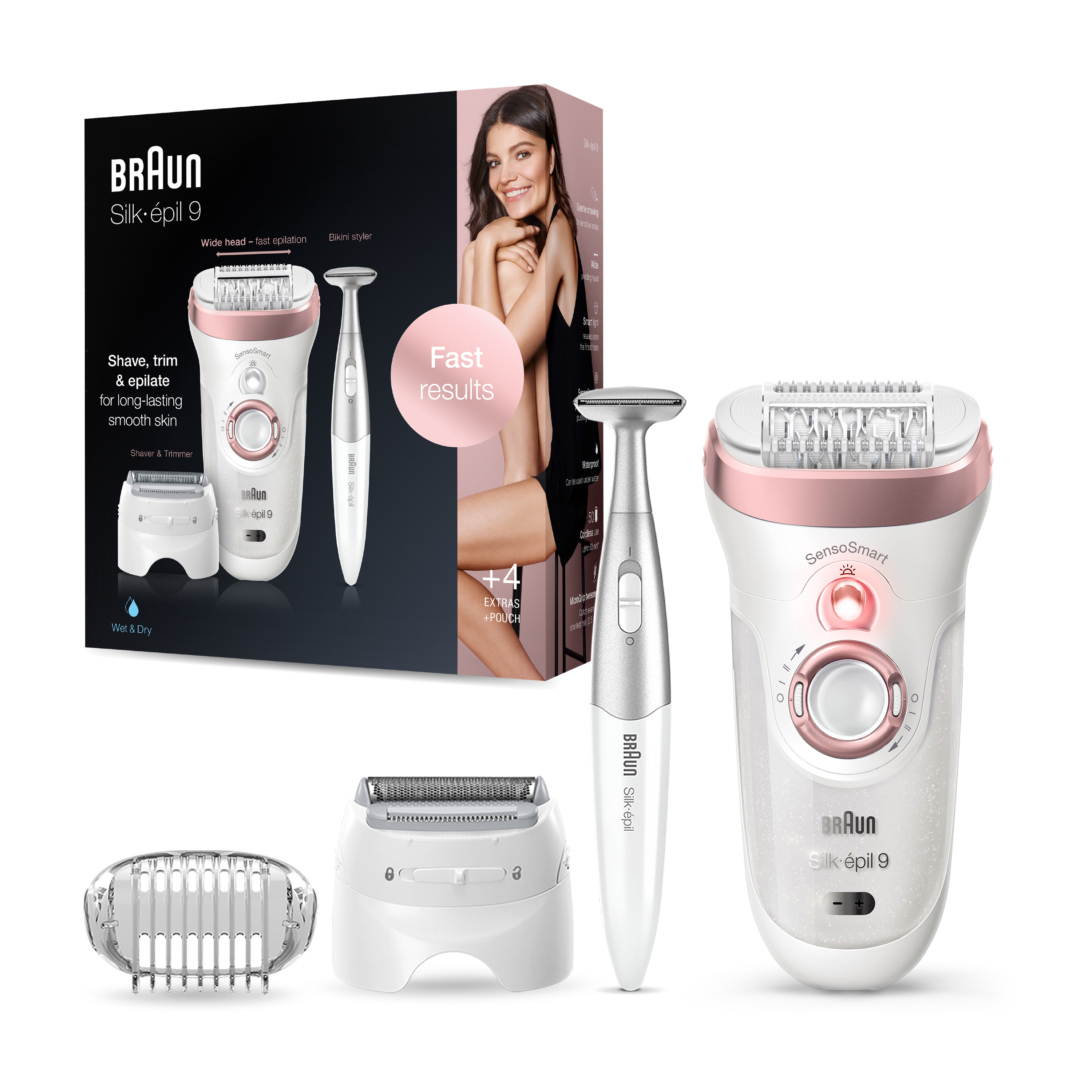 Braun Silk -Ã©pil 9 -890, Epilator for Long -Lasting Hair Removal, includes a Bikini Styler