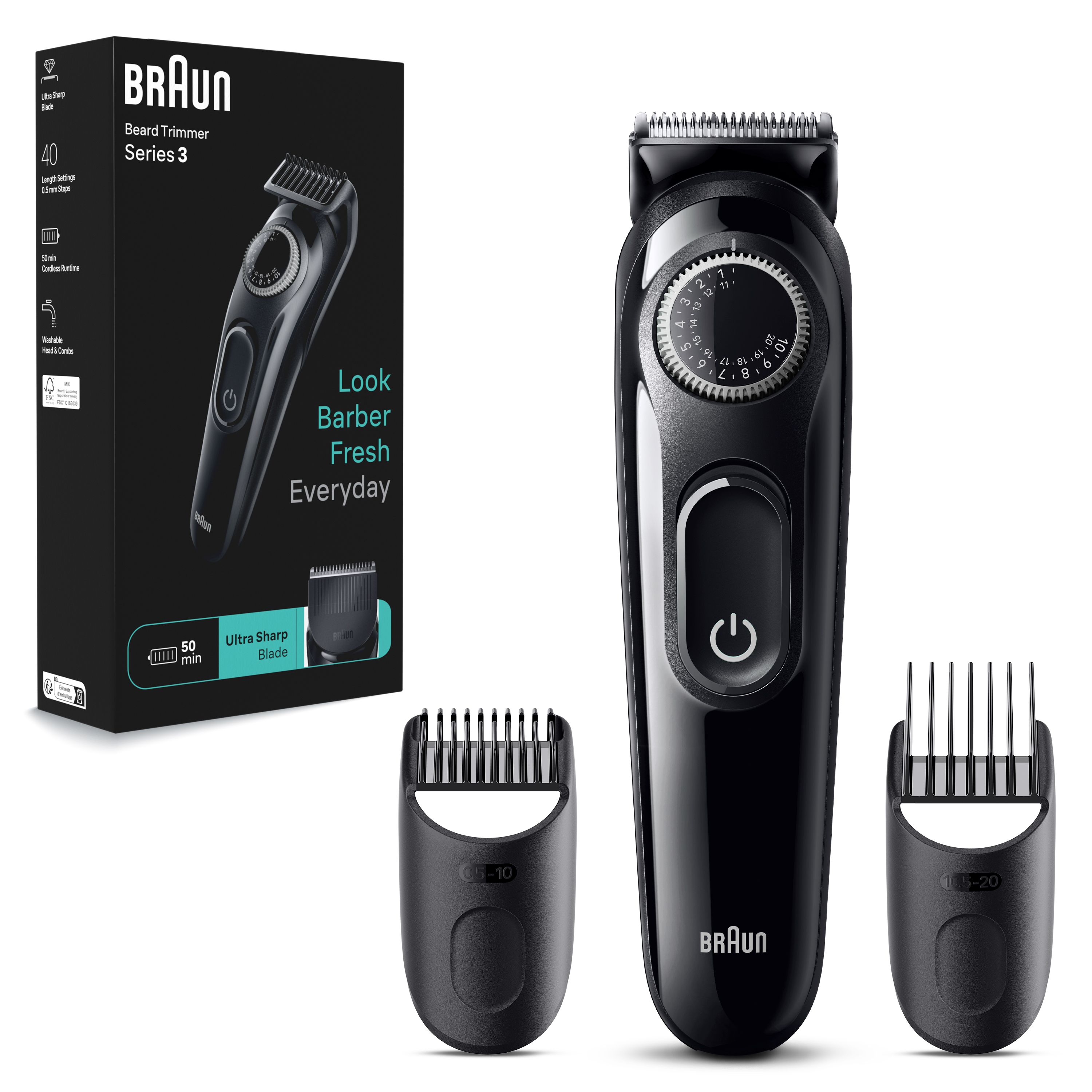 Braun All -In -One Style Kit Series 3 3410, 6 - in -1 Kit for Beard, Hair & More