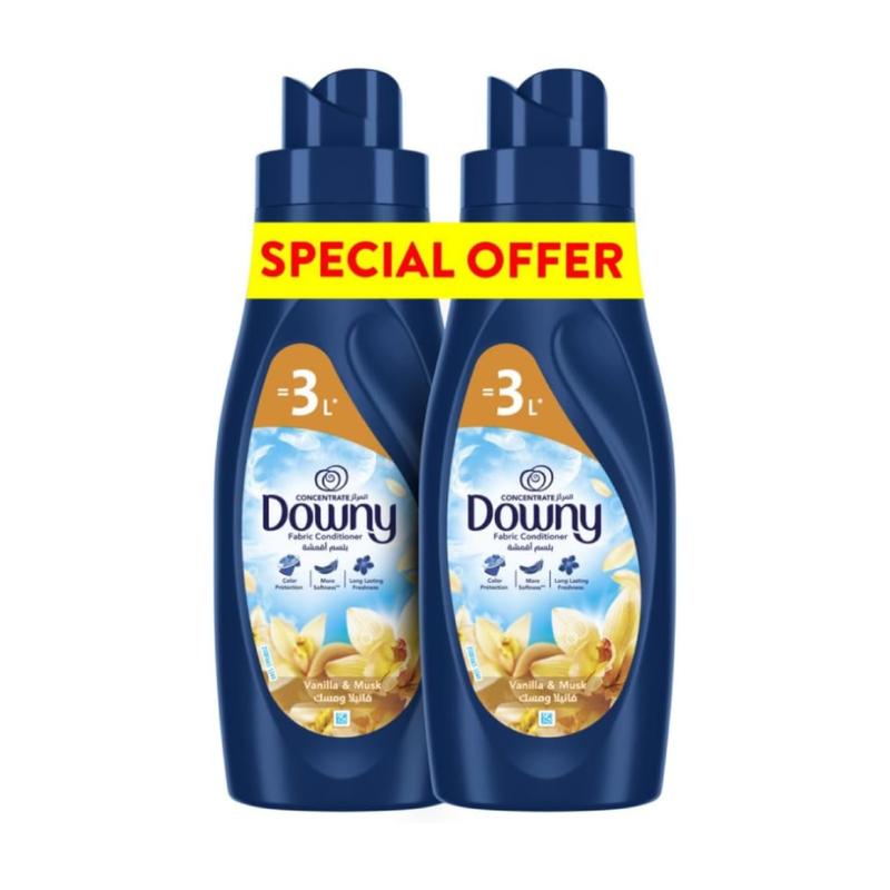 Downy Concentrated Vanilla & Musk Fabric Conditioner, 2x1L